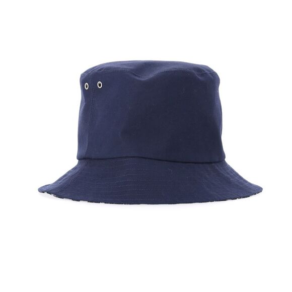 Dior Oblique Teddy- D Reversible Bucket Hat in Navy Blue Cotton - Picture 5 of 8